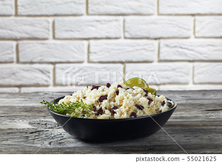 Caribbean Rice and Red Beans in a bowl 55021625
