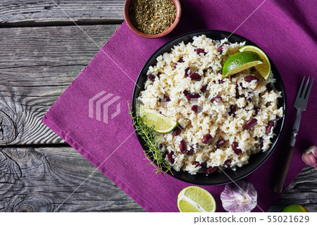 Caribbean Rice and Red Beans in a bowl 55021629