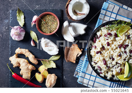 Caribbean Rice and Red Beans in a bowl 55021645
