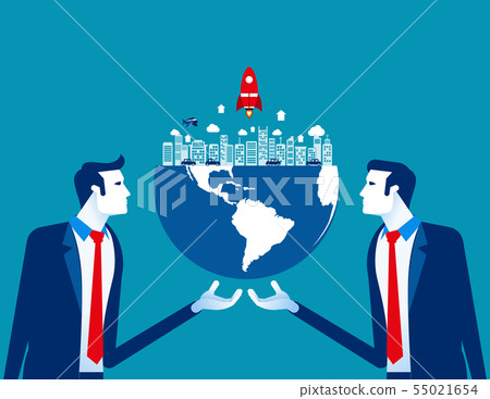 Organization holds the globe. Concept business Organization holds the globe. Concept business 55021654