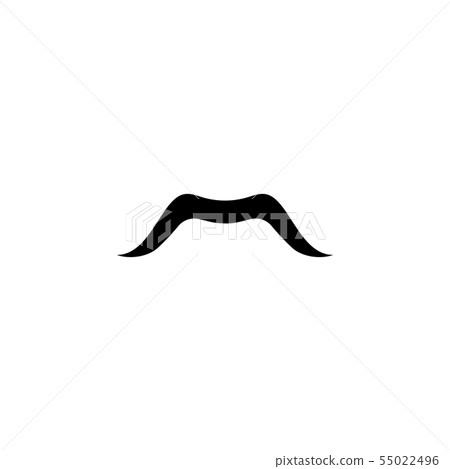 Retro style mens fake mustache black icon. Retro style mens fake mustache black icon. 55022496
