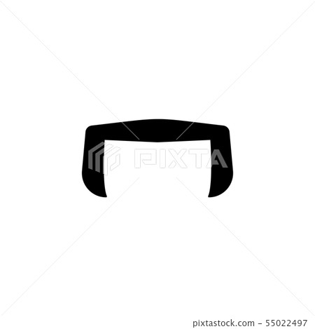 Fake moustache simple black icon. Man mustache 55022497