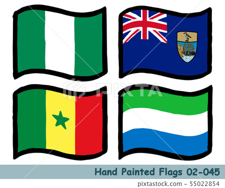 Hand-drawn flag icon, Flag of Nigeria, Flag of Saint Helena, Flag of Senegal, Flag of Sierra Leone 55022854