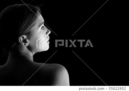 young female profile young female profile 55022952