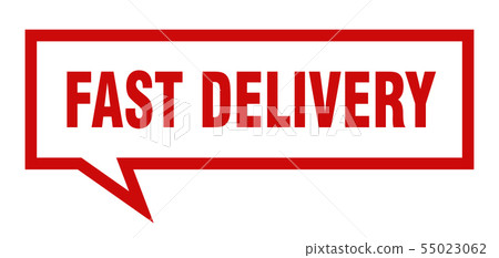 fast delivery sign. fast delivery square speech - Stock Illustration ...