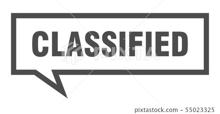 classified sign. classified square speech bubble. 55023325