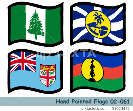 Hand Drawn Flag Icon Norfolk Island Flag Lord Stock Illustration