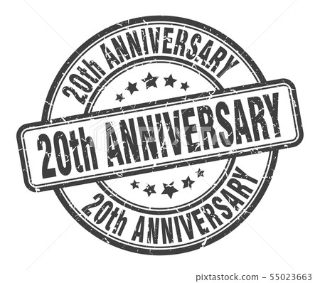 20th anniversary stamp. 20th anniversary round 55023663