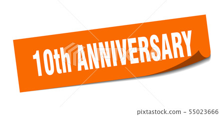 10th anniversary sticker. 10th anniversary square 55023666