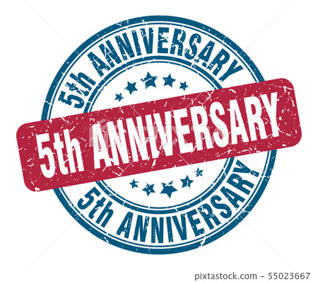5th anniversary stamp. 5th anniversary round 55023667