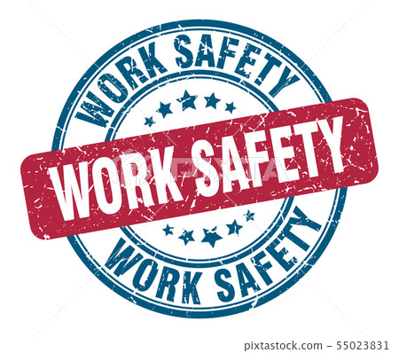 work safety stamp. work safety round grunge sign. - Stock Illustration ...