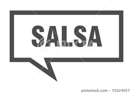 salsa sign. salsa square speech bubble. salsa-插圖素材 [55024057] - PIXTA圖庫