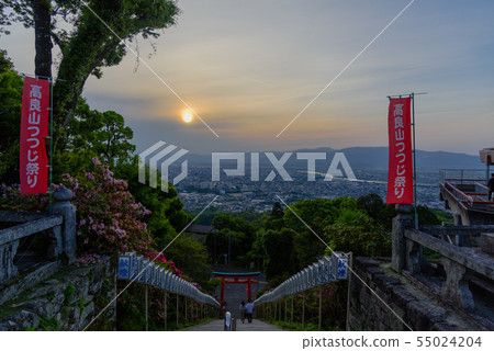 從久留米市的Takara Taisha看的日落 55024204