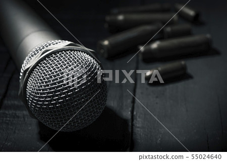 microphone and bullets 55024640