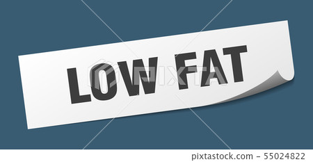 low fat sticker. low fat square isolated sign. low 55024822