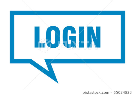 login sign. login square speech bubble. login 55024823