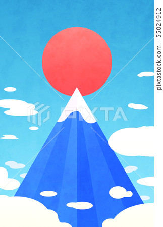 New Year's card 2020 Mt. Fuji's first sunrise New Year's size New Year's card 2020 Mt. Fuji's first sunrise New Year's size 55024912