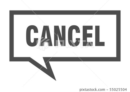 cancel sign. cancel square speech bubble. cancel - Stock Illustration ...