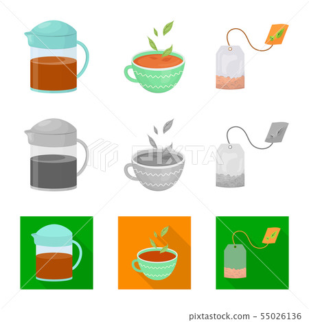 Vector illustration of healthy and floral icon. Collection of healthy and gradient stock symbol for 55026136
