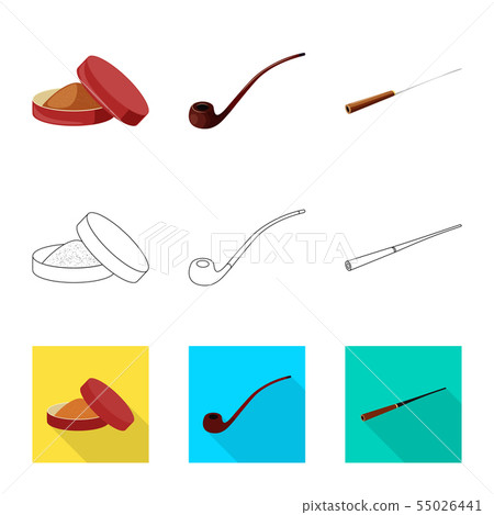 Isolated object of refuse and stop logo. Set of refuse and habit vector icon for stock. Isolated object of refuse and stop logo. Set of refuse and habit vector icon for stock. 55026441