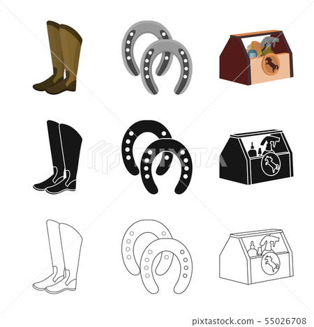 Vector illustration of equipment and riding symbol. Set of equipment and competition stock vector Vector illustration of equipment and riding symbol. Set of equipment and competition stock vector 55026708