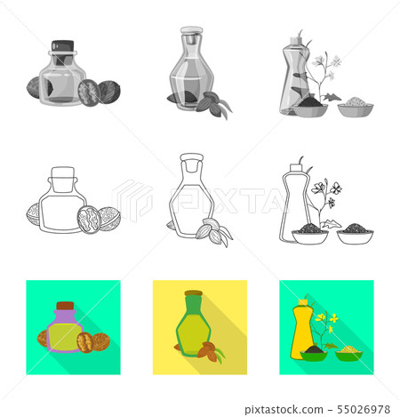 Vector illustration of healthy and vegetable icon. Set of healthy and agriculture stock vector 55026978