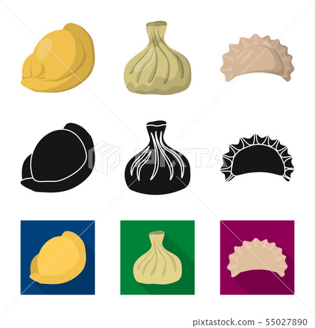 Isolated object of products and cooking sign. Set of products and appetizer stock symbol for web. 55027890