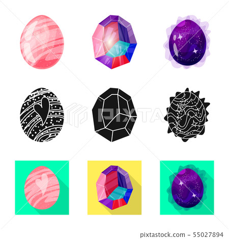 Vector design of animal and prehistoric logo. Set of animal and cute stock symbol for web. Vector design of animal and prehistoric logo. Set of animal and cute stock symbol for web. 55027894