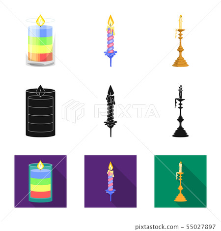Isolated object of relaxation and flame icon. Collection of relaxation and wax stock vector Isolated object of relaxation and flame icon. Collection of relaxation and wax stock vector 55027897