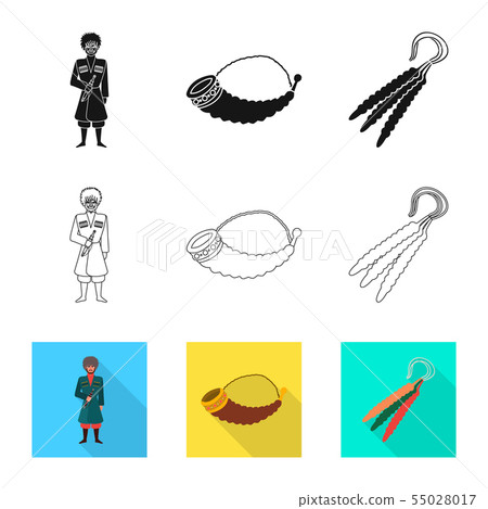 Vector illustration of culture and sightseeing icon. Collection of culture and originality vector 55028017