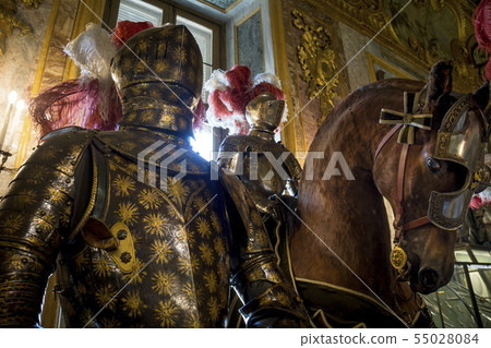 Ornate suits of armour on display in Palace of Tur 55028084