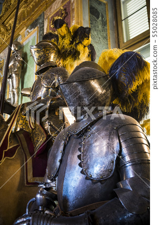Medieval suits of armour on display in Palace of T Medieval suits of armour on display in Palace of T 55028085