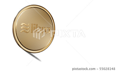Concept of golden Libra coin with logo on front 55028148