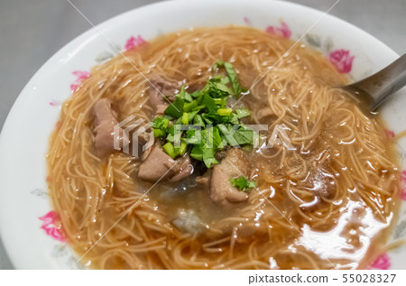 Taiwan snack of thin noodles with pork intestine Taiwan snack of thin noodles with pork intestine 55028327
