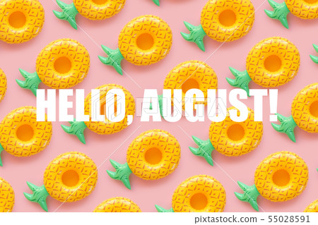 Seamless pattern with Inflatable penapples on a 55028591