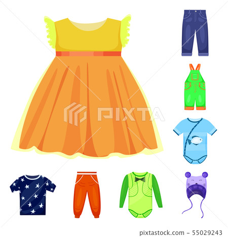 Vector illustration of baby and kid icon. Set of baby and child vector icon for stock. 55029243