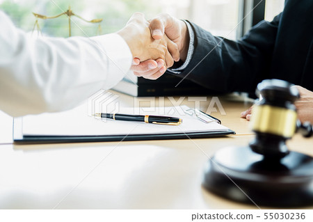Judge gavel with Justice lawyer having team Judge gavel with Justice lawyer having team 55030236