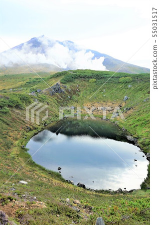 Daisetsuzan山脈,Asahidake的砂漿池塘 Daisetsuzan山脈,Asahidake的砂漿池塘 55031517