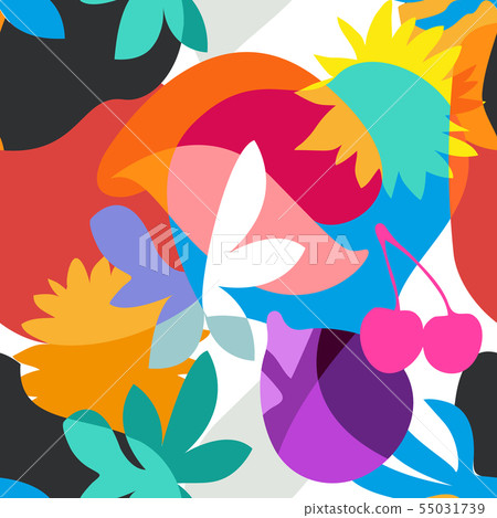 Bright tropical painting. Bright tropical painting. 55031739