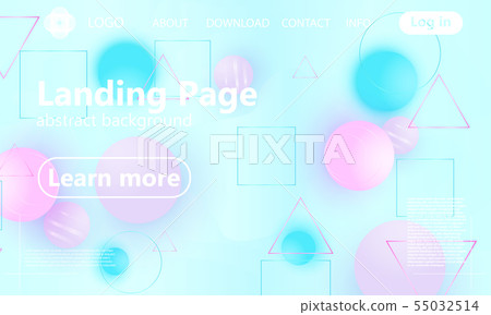 Landing page. Geometric background. Landing page. Geometric background. 55032514