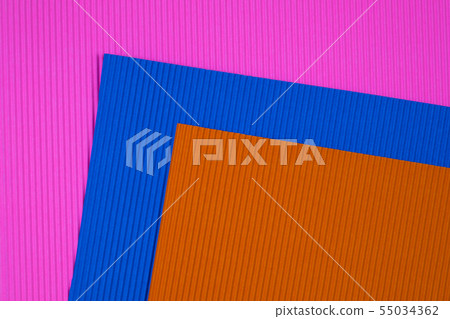 Multi coloured corrugated paper texture, use for Multi coloured corrugated paper texture, use for 55034362