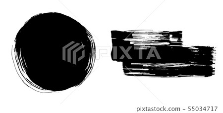 Japanese calligraphy character Japanese style background material ink illustration 55034717