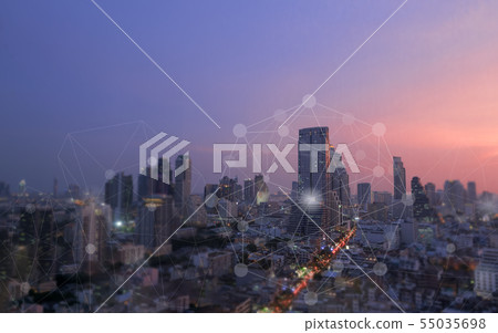 abstract network background 55035698