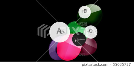 Info graphics circles background. Success icon symbol. Vector info graphic design. Creative vector 55035737