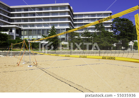 Beach volleyball court and Diamond Shibukawa Marine Hotel Shibukawa Beach Tamano, Okayama Prefecture Beach volleyball court and Diamond Shibukawa Marine Hotel Shibukawa Beach Tamano, Okayama Prefecture 55035936