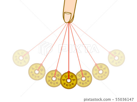 催眠（套）使用第一年的五日元硬幣 55036147