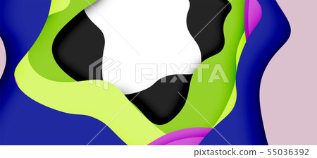 Abstract cut out abstract waves for web design. Color geometric pattern. Vector abstract geometric Abstract cut out abstract waves for web design. Color geometric pattern. Vector abstract geometric 55036392