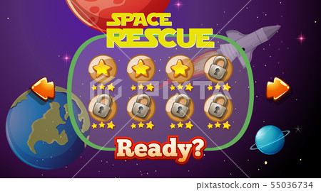 Space rescue game background - Stock Illustration [55036734] - PIXTA