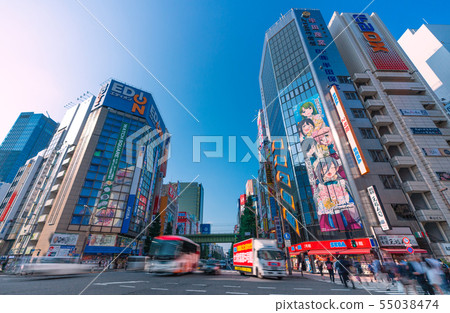 Tokyo cityscape of Japan Akihabara, Tokyo. Sunny day of the rainy season = filmed on July 17, 2019 Tokyo cityscape of Japan Akihabara, Tokyo. Sunny day of the rainy season = filmed on July 17, 2019 55038474