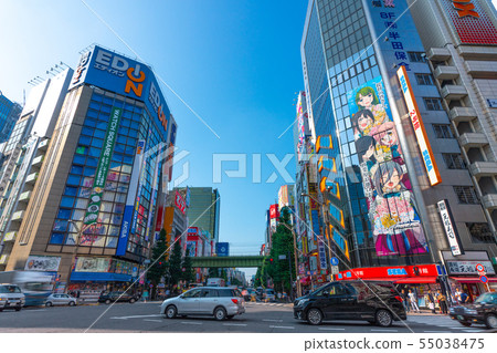 Tokyo cityscape of Japan Akihabara, Tokyo. Sunny day of the rainy season = filmed on July 17, 2019 Tokyo cityscape of Japan Akihabara, Tokyo. Sunny day of the rainy season = filmed on July 17, 2019 55038475